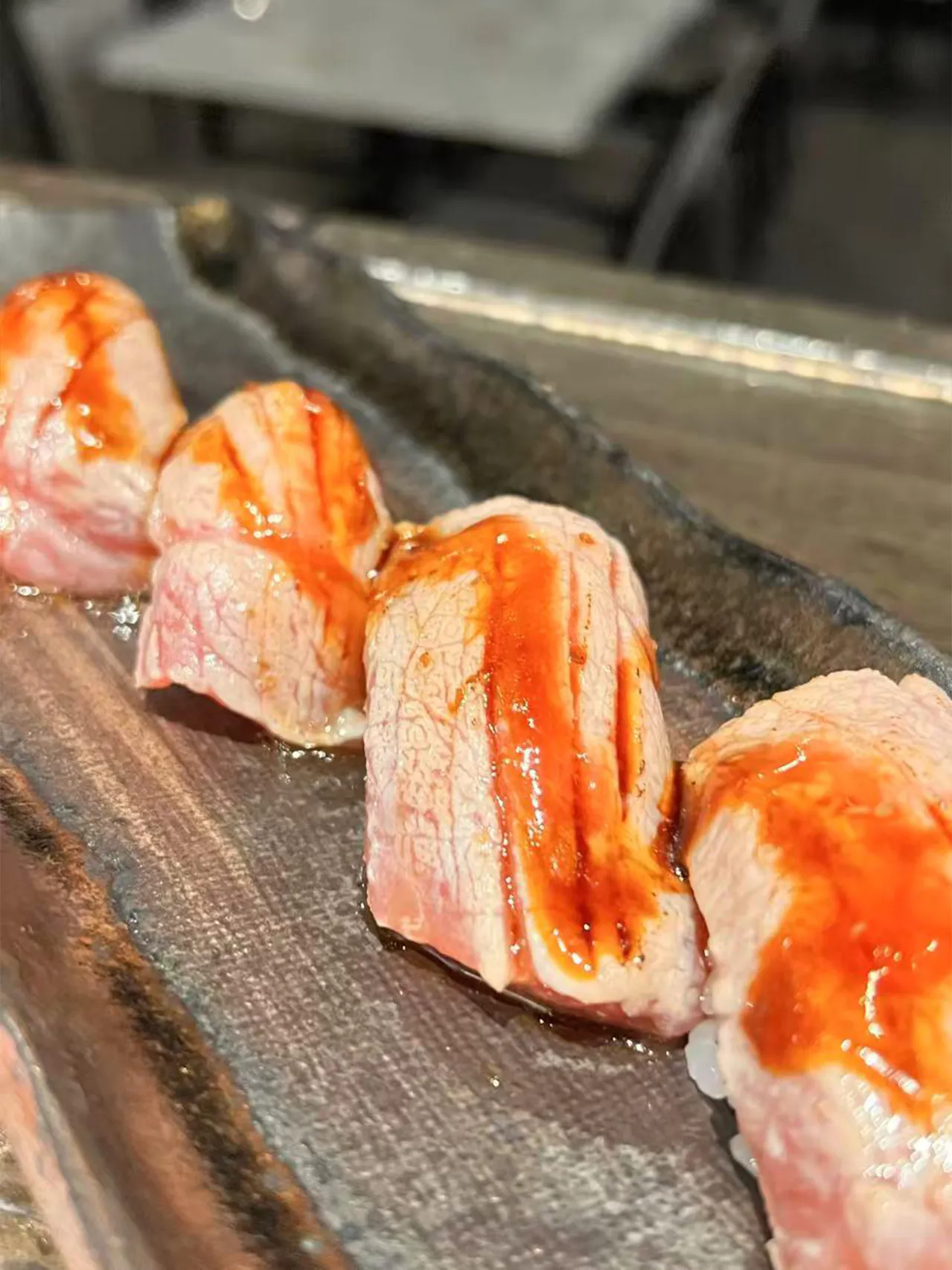Seared Wagyu Beef Nigiri at Izumi Sushi, Asian Restaurant in Castle Rock